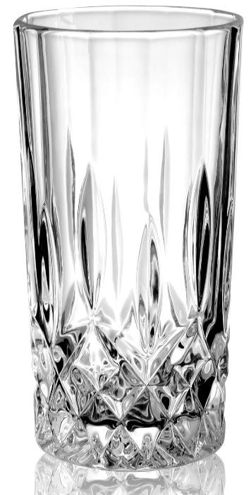 Elegant Crystal Drinking Glasses 11oz Set of 6 - The Judaica Place